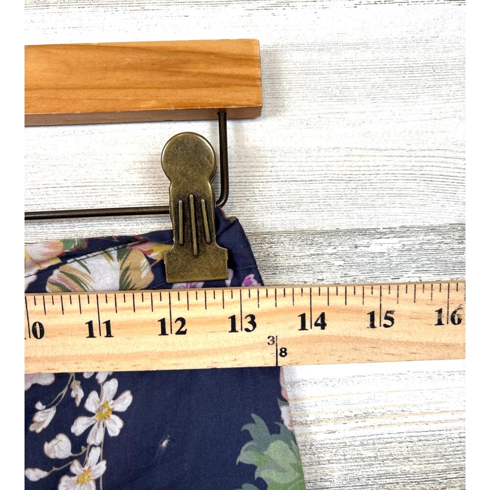 Papinelle Womens XS Blue Floral Betsy Pajama Pants 100% Cotton Relaxed Sleepwear - Picture 3 of 9